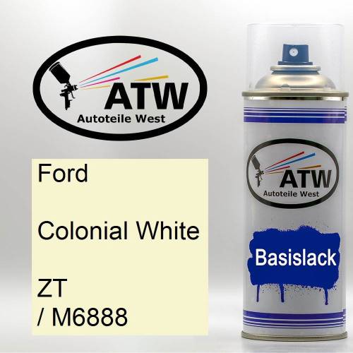 Ford, Colonial White, ZT / M6888: 400ml Sprühdose, von ATW Autoteile West.